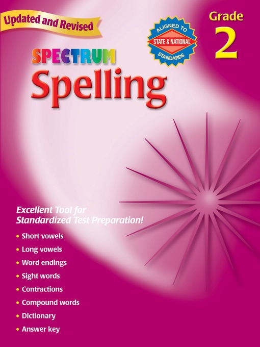 Title details for Spelling, Grade 2 by Spectrum - Available
